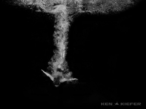 Diver entering the water from a 3M board by Ken Kiefer 